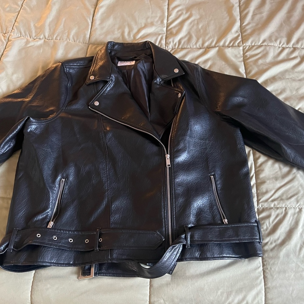 Old Navy Black Leather Women's Jacket